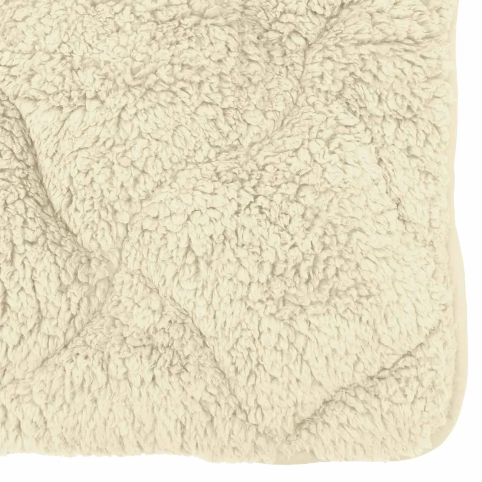 vidaXL Vol jaar dekbed Crème 135 x 200 cm Microfiber en Teddy fleece