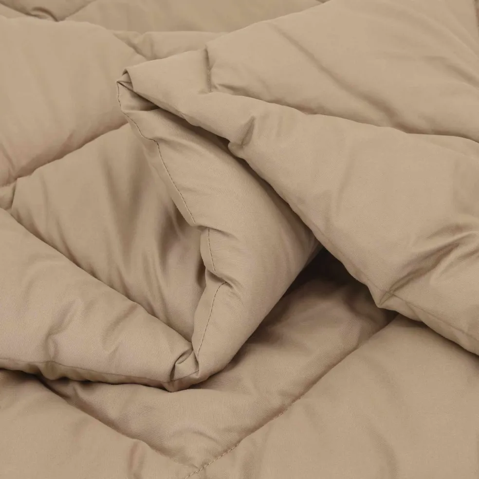 vidaXL Vol jaar dekbed 135 x 200 cm 300 gsm Taupe