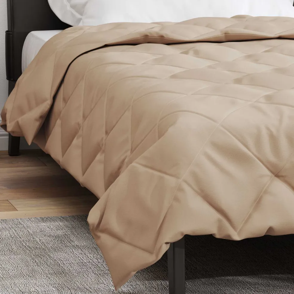 vidaXL Vol jaar dekbed 135 x 200 cm 300 gsm Taupe