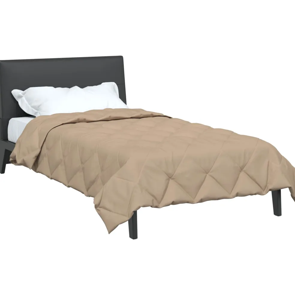 vidaXL Vol jaar dekbed 135 x 200 cm 300 gsm Taupe