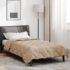 vidaXL Vol jaar dekbed 135 x 200 cm 300 gsm Taupe