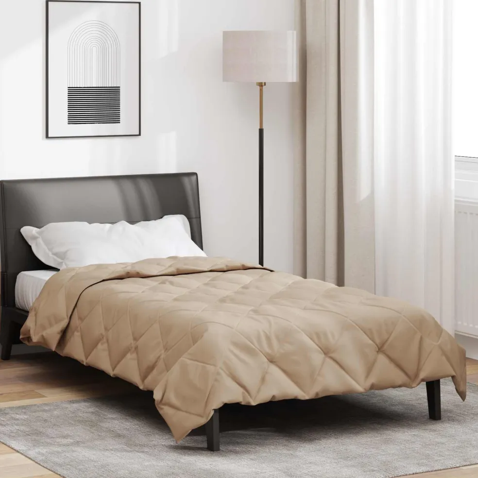 vidaXL Vol jaar dekbed 135 x 200 cm 300 gsm Taupe