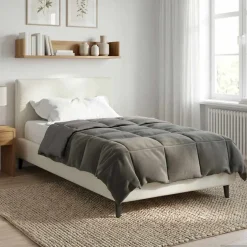 vidaXL Vol jaar dekbed 135 x 200 cm 4 seizoenen Lichtgrijs Ademend