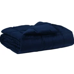 vidaXL Vol jaar dekbed 135 x 200 cm 4 seizoenen Donkerblauw Ademend