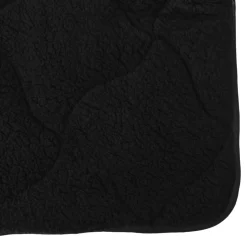 vidaXL Vol jaar dekbed Zwart 135 x 200 cm Microfiber en Teddy fleece