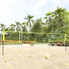 vidaXL Volleybalnet 823x244 cm PE-stof geel en zwart