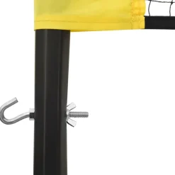vidaXL Volleybalnet 823x244 cm PE-stof geel en zwart
