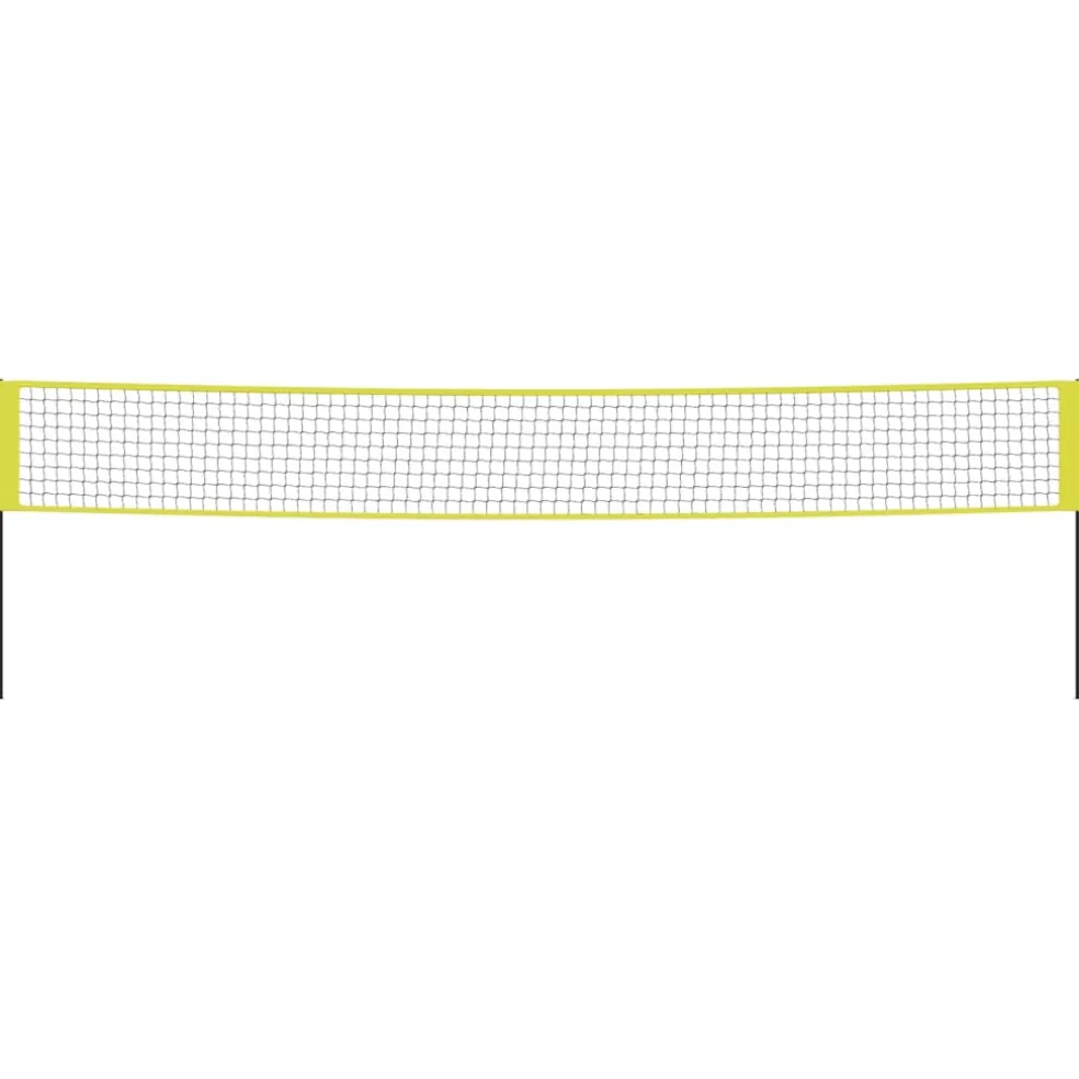 vidaXL Volleybalnet 823x244 cm PE-stof geel en zwart