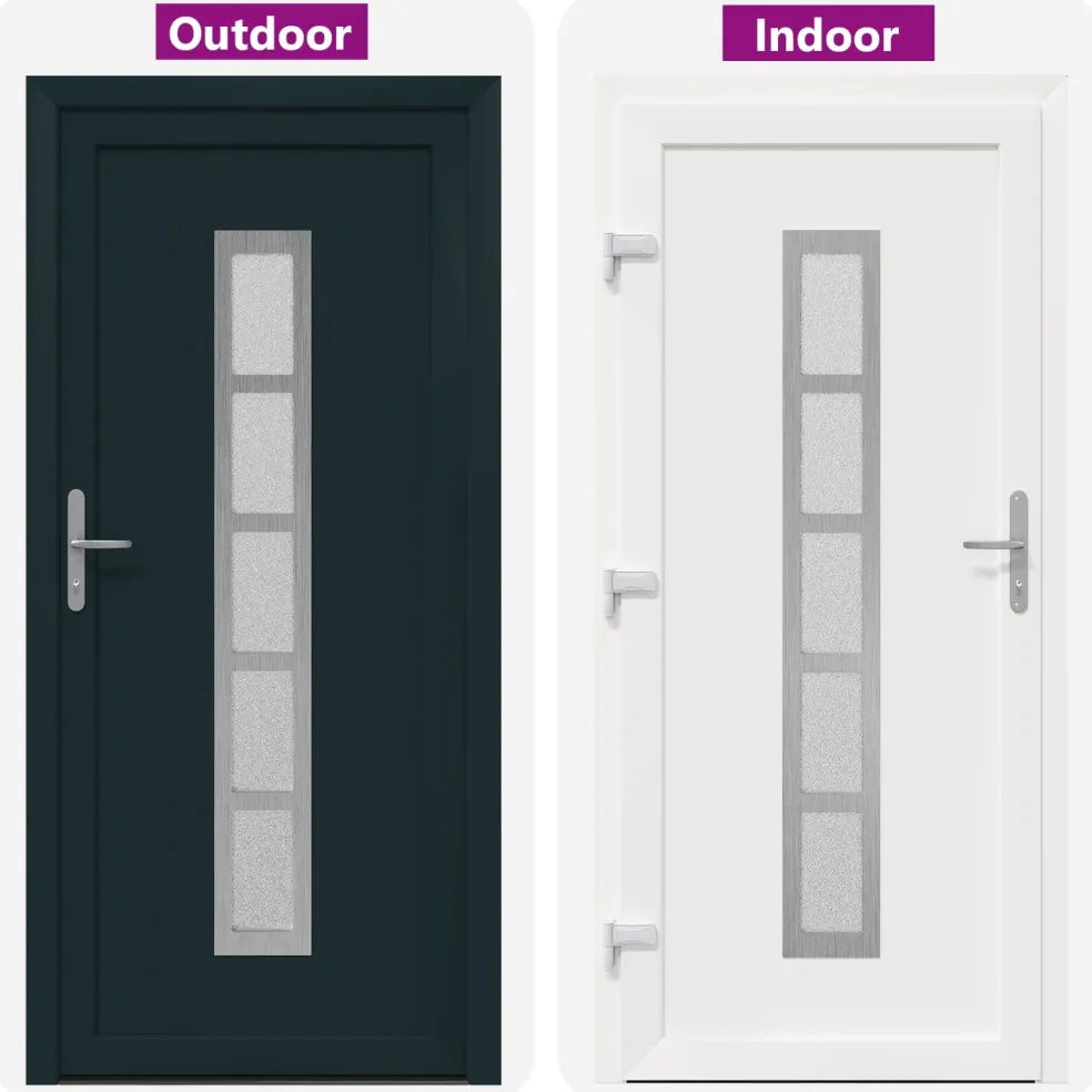 vidaXL Voordeur Antracietkleurig 88 x 200 cm PVC