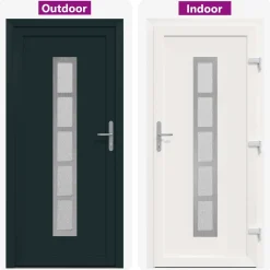vidaXL Voordeur Antracietkleurig 88 x 200 cm PVC