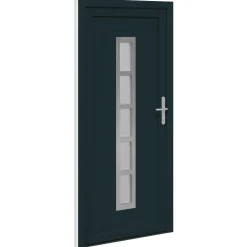 vidaXL Voordeur Antracietkleurig 88 x 200 cm PVC