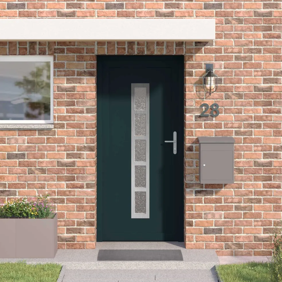 vidaXL Voordeur Antracietkleurig 88 x 200 cm PVC