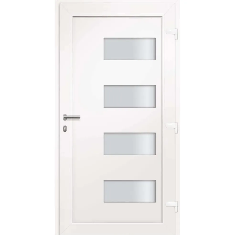 vidaXL Voordeur 100x200 cm aluminium en PVC antraciet