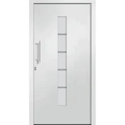 vidaXL Voordeur 100x200 cm aluminium en PVC wit