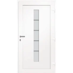 vidaXL Voordeur 100x200 cm aluminium en PVC wit