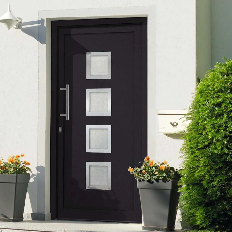 vidaXL Voordeur 98x190 cm antraciet