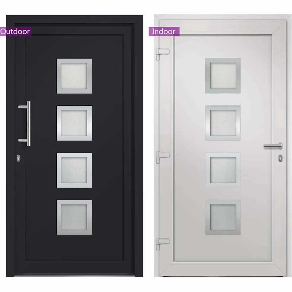 vidaXL Voordeur 98x190 cm antraciet