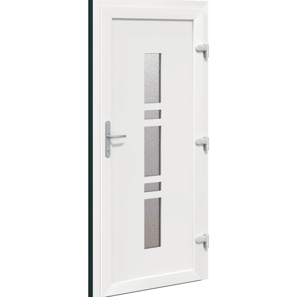 vidaXL Voordeur 88 x 200 cm PVC Antraciet
