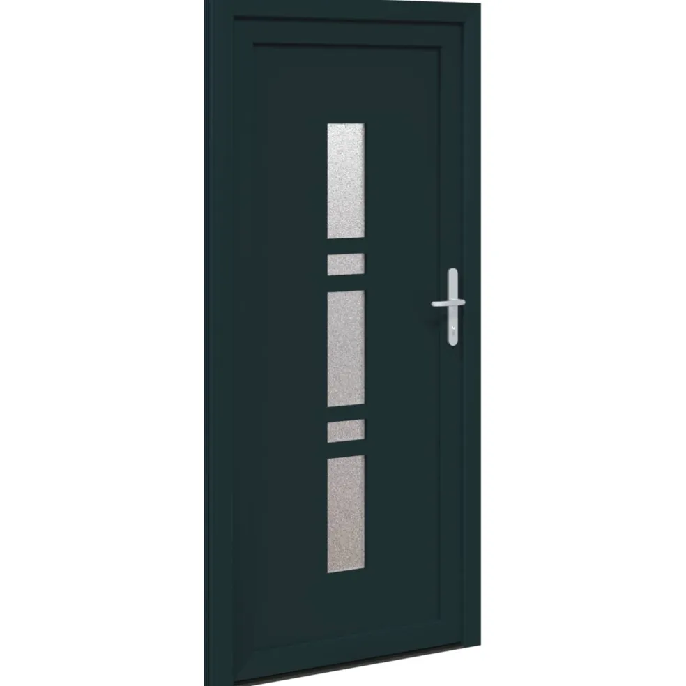 vidaXL Voordeur 88 x 200 cm PVC Antraciet