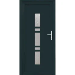 vidaXL Voordeur 88 x 200 cm PVC Antraciet