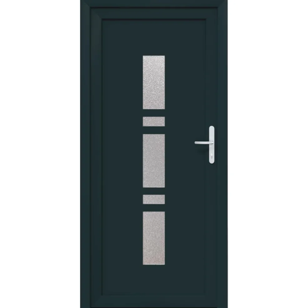 vidaXL Voordeur 88 x 200 cm PVC Antraciet