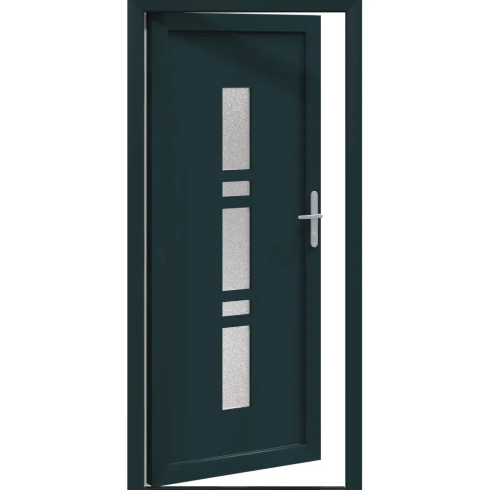 vidaXL Voordeur 88 x 200 cm PVC Antraciet