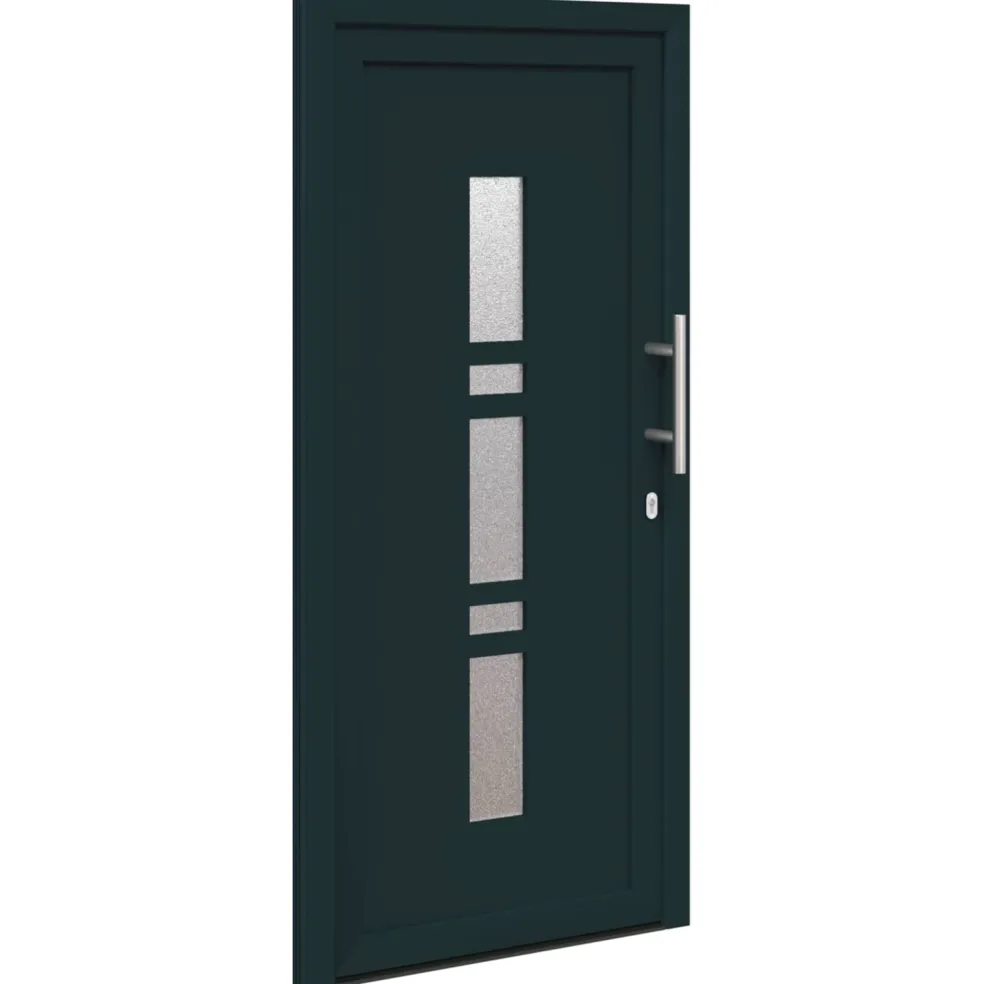 vidaXL Voordeur 88 x 200 cm PVC Antraciet
