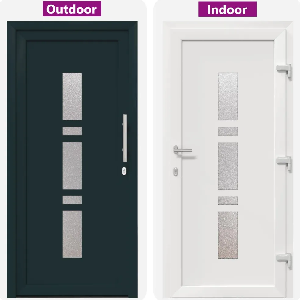 vidaXL Voordeur 88 x 200 cm PVC Antraciet