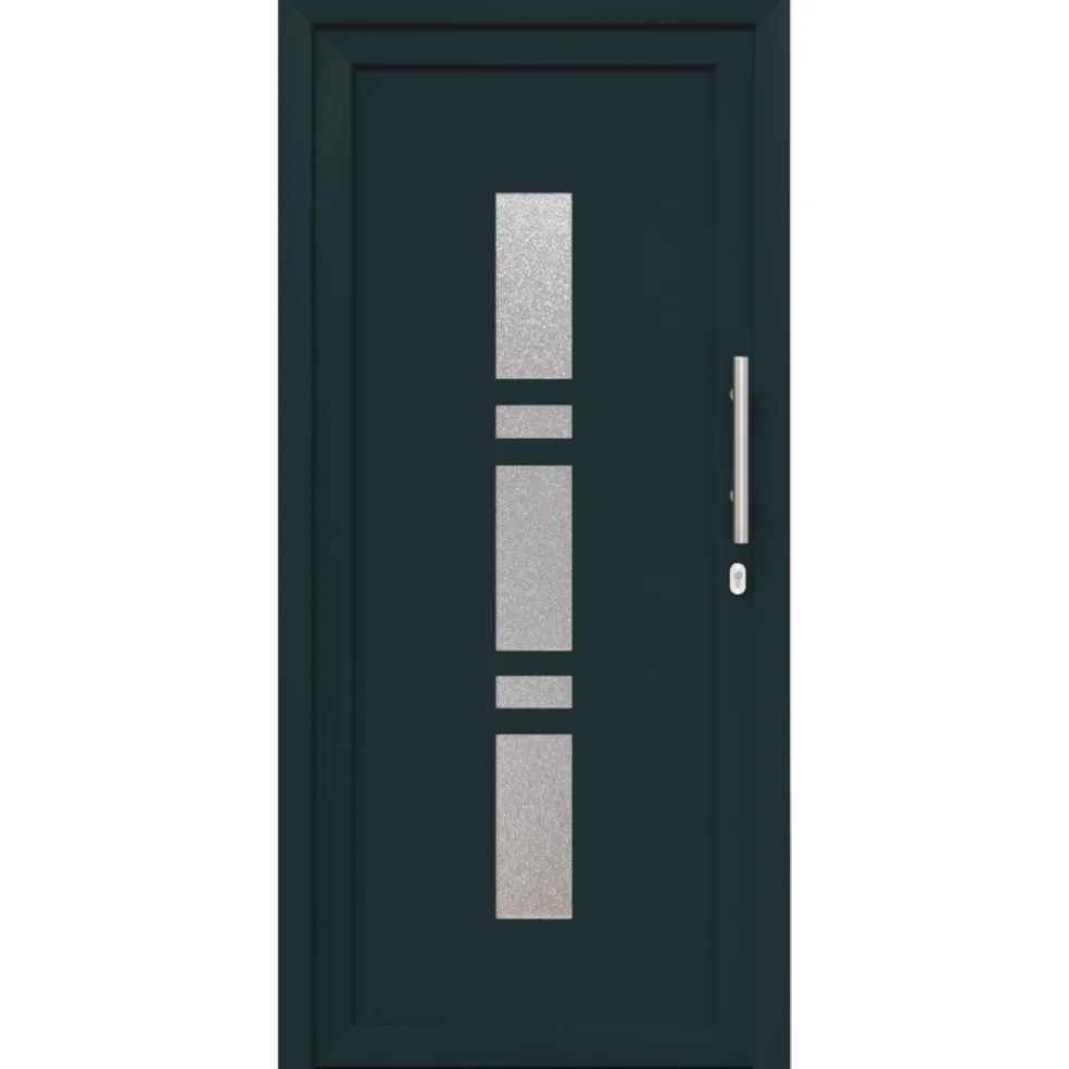 vidaXL Voordeur 88 x 200 cm PVC Antraciet