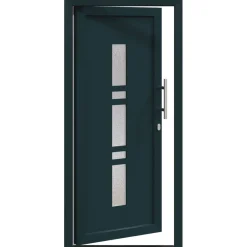 vidaXL Voordeur 88 x 200 cm PVC Antraciet