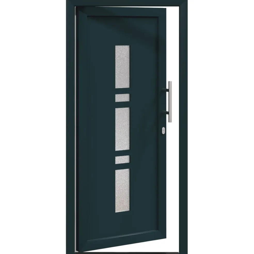 vidaXL Voordeur 88 x 200 cm PVC Antraciet