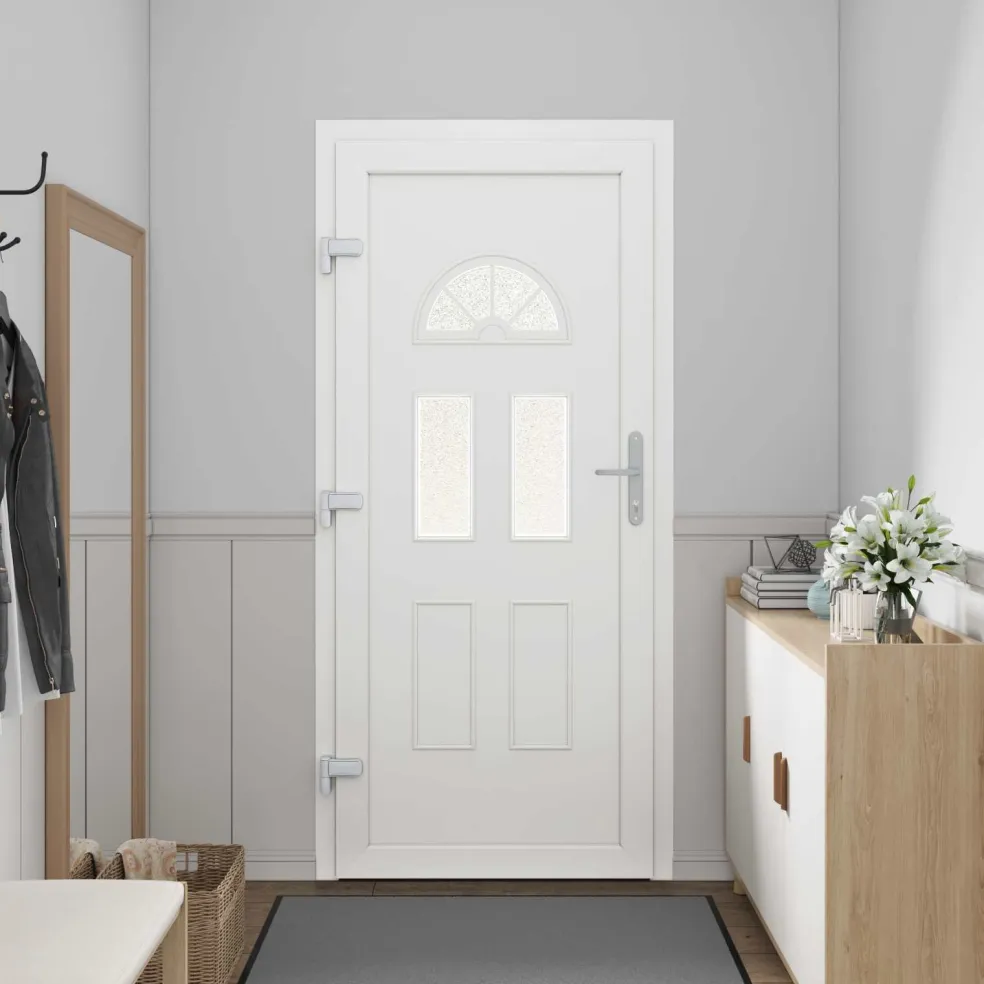 vidaXL Voordeur 98 x 198 cm PVC Antraciet