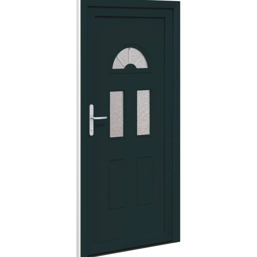 vidaXL Voordeur 98 x 198 cm PVC Antraciet