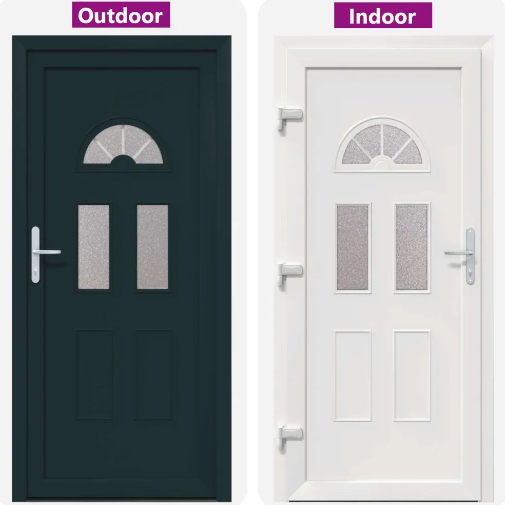 vidaXL Voordeur 98 x 198 cm PVC Antraciet