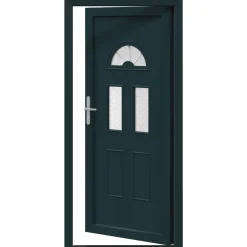 vidaXL Voordeur 98 x 198 cm PVC Antraciet