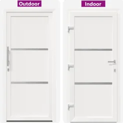 vidaXL Voordeur 88 x 200 cm PVC Wit