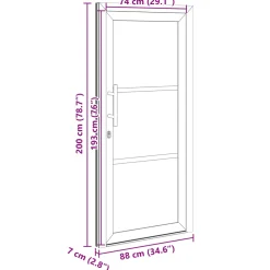 vidaXL Voordeur 88 x 200 cm PVC Wit
