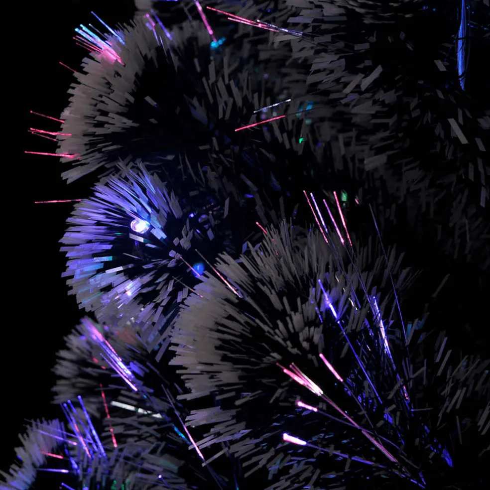 vidaXL Voorverlichte kerstboom met standaard en LED 150 cm glasvezel