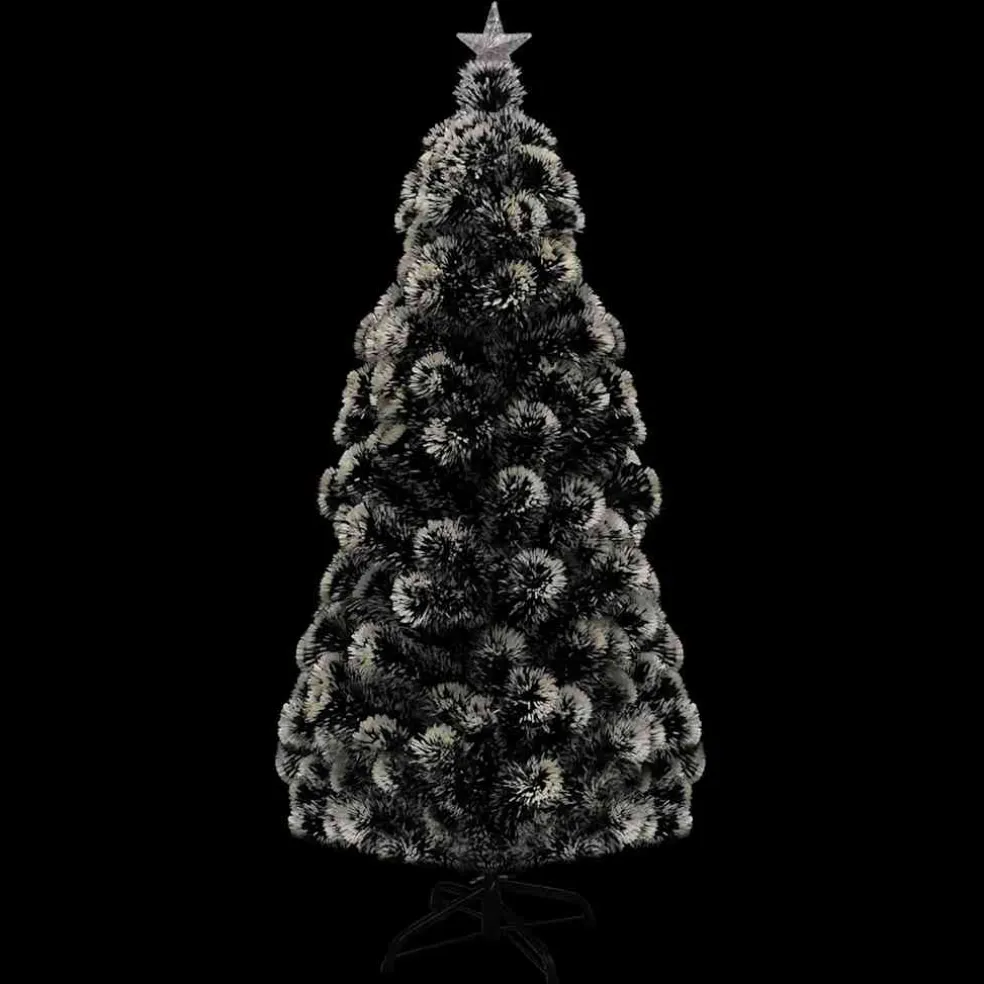 vidaXL Voorverlichte kerstboom met standaard en LED 150 cm glasvezel