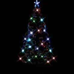vidaXL Voorverlichte kerstboom met standaard en LED 150 cm glasvezel