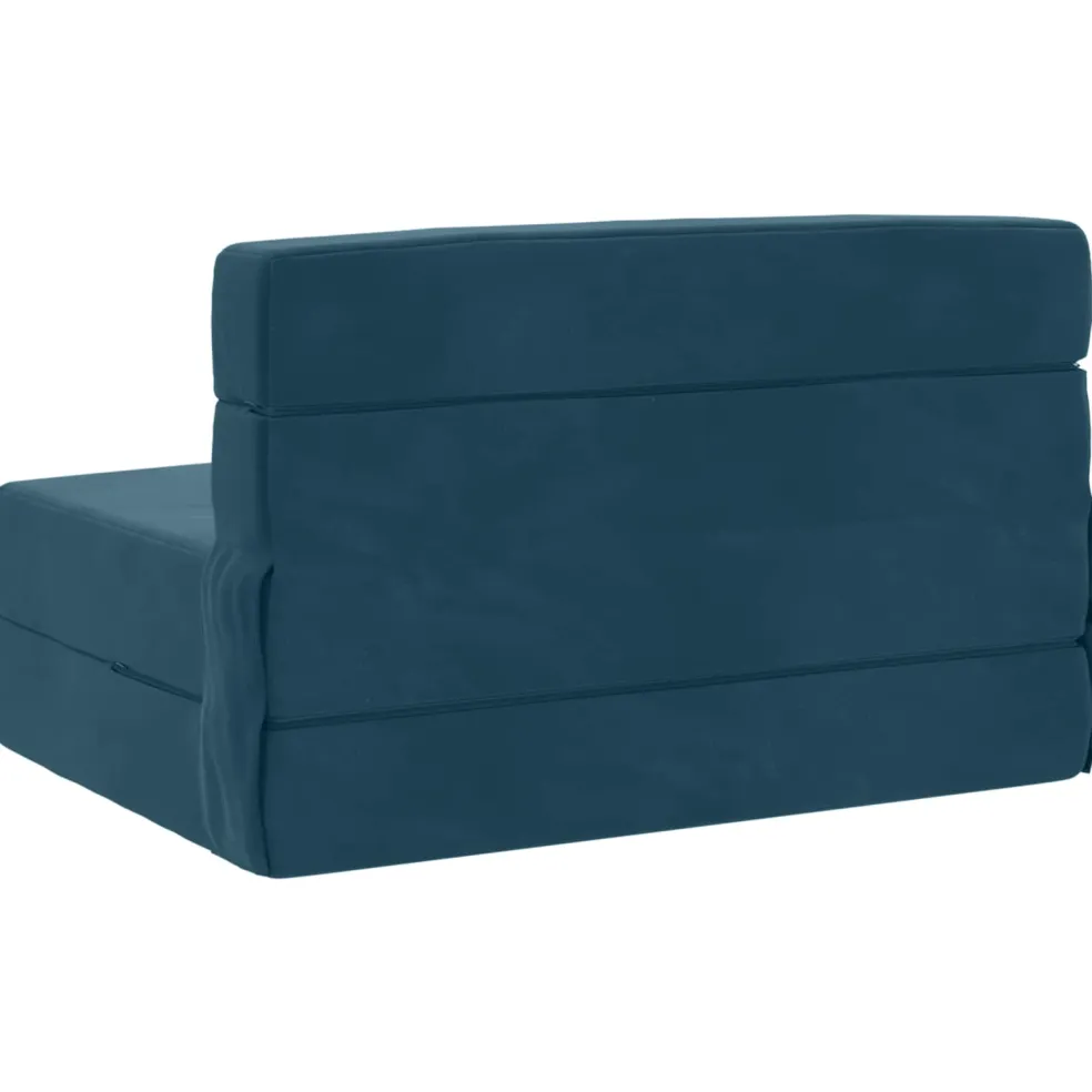 vidaXL Vouwbare Bankbed Blauw 70 x 72 x 60 cm Stof