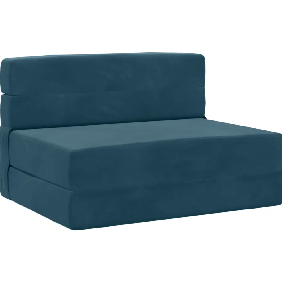 vidaXL Vouwbare Bankbed Blauw 70 x 72 x 60 cm Stof