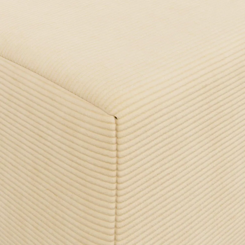 vidaXL Vouwbare Bankbed Crèmekleurig 120 x 60 x 49 cm Stof