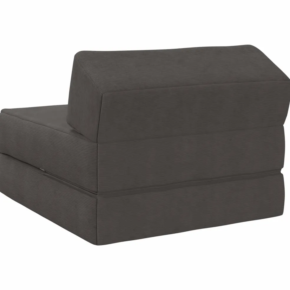 vidaXL Vouwbare Bankbed Donkergrijs 60 x 70 x 41 cm Stof