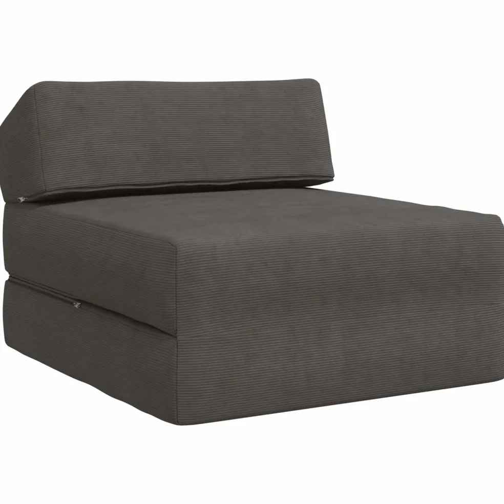 vidaXL Vouwbare Bankbed Donkergrijs 60 x 70 x 41 cm Stof