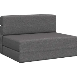 vidaXL Vouwbare Bankbed Lichtgrijs 70 x 80 x 60 cm Stof