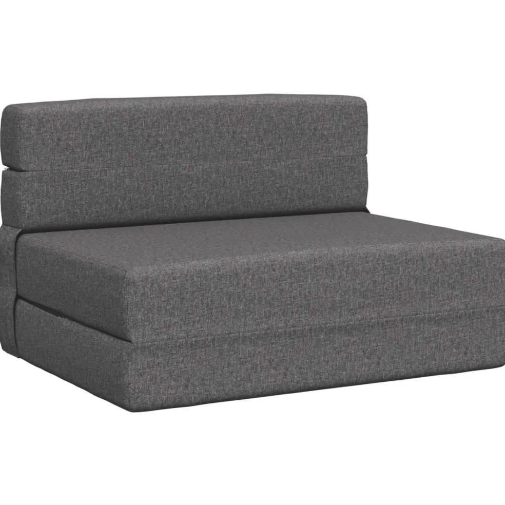 vidaXL Vouwbare Bankbed Lichtgrijs 70 x 80 x 60 cm Stof