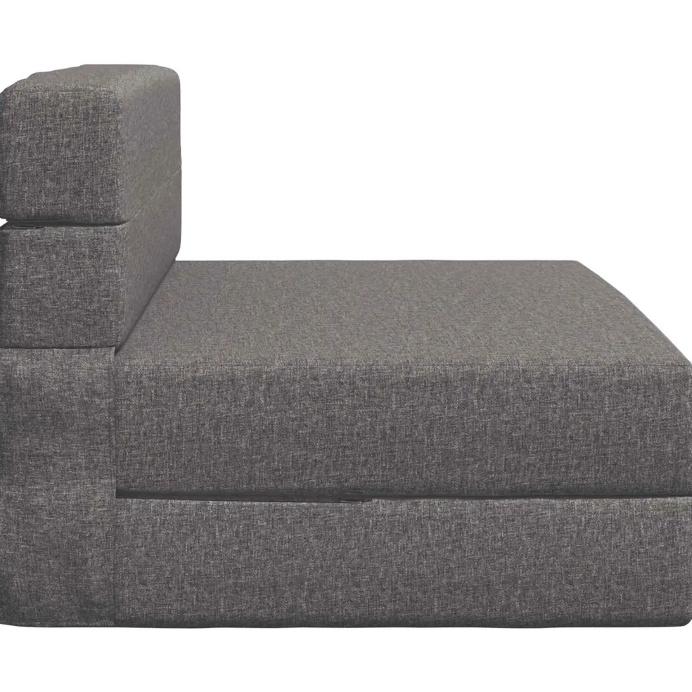 vidaXL Vouwbare Bankbed Lichtgrijs 70 x 80 x 60 cm Stof