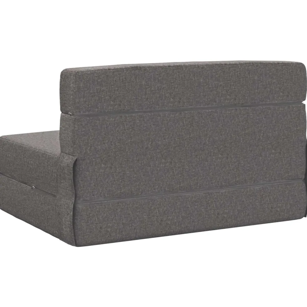 vidaXL Vouwbare Bankbed Lichtgrijs 70 x 80 x 60 cm Stof