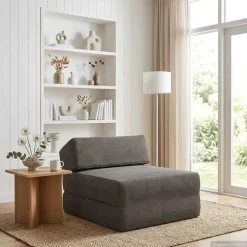vidaXL Vouwbare Bankbed Lichtgrijs 60 x 70 x 41 cm Stof